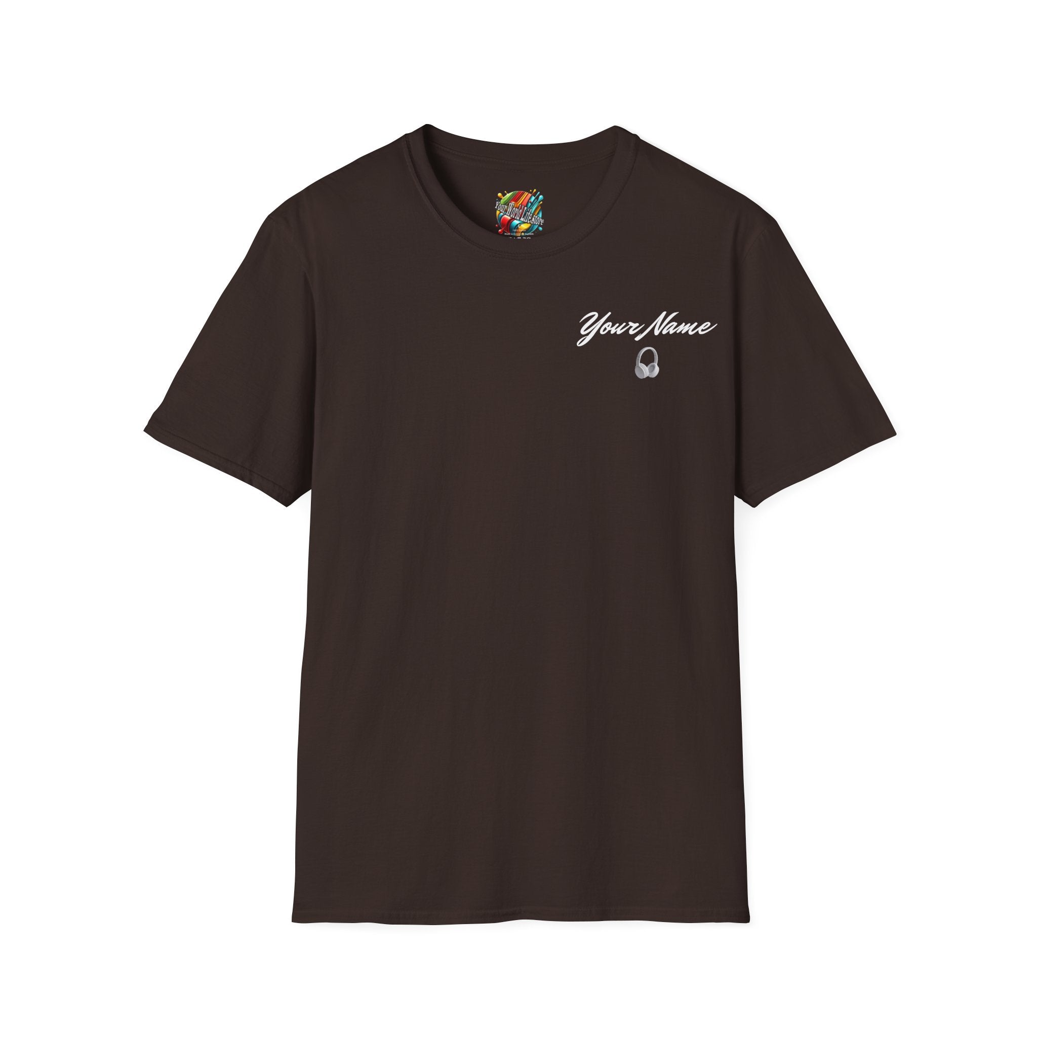"DJ VAMP" 🎧Personalized Logo Tee – Bold, Loud, and Made to Move - QR